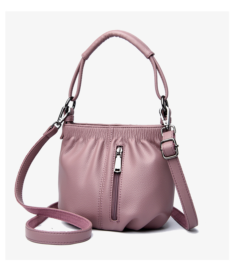 Handbag Women's Small Bag Summer 2024 New Bucket Bag Underarm Bag Casual Soft Leather Middle-aged Crossbody Bag_voghion.com