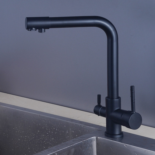 Cross-border all-copper three-in-one water purifier kitchen faucet hot and cold household sink faucet sink sink faucet