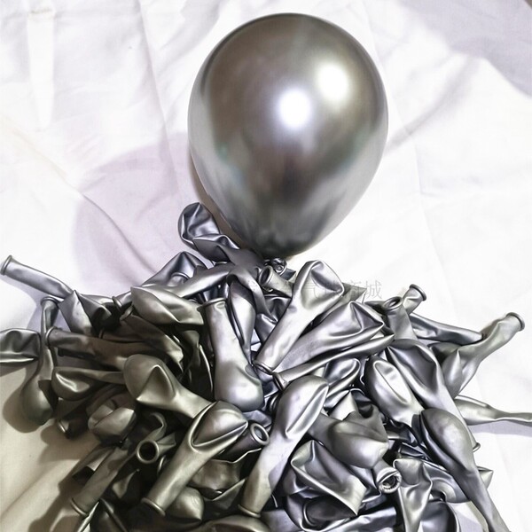 Matte black white golden balloon