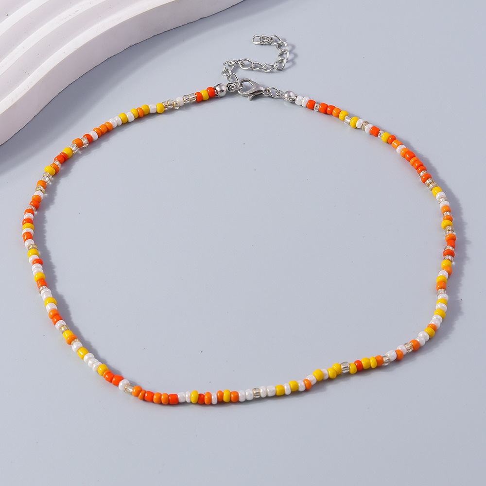 10g Weight Necklace Classification Resin Chain Material Beaded Chain Chain Type 1 Piece Quantity Holiday, Daily Occasion Plastic, Resin Material Round Pattern Spring&Summer Season Women's Gender Sweet Style Sweet Round Plastic Resin Beaded Chain Beaded Necklaces Wholesale 10