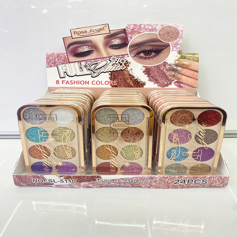 Transfronterizo nuevo Rosa Angel12 color multicolor pequeñas lentejuelas brillo polvo sombra de ojos etapa maquillaje fino flash maquillaje al por mayor