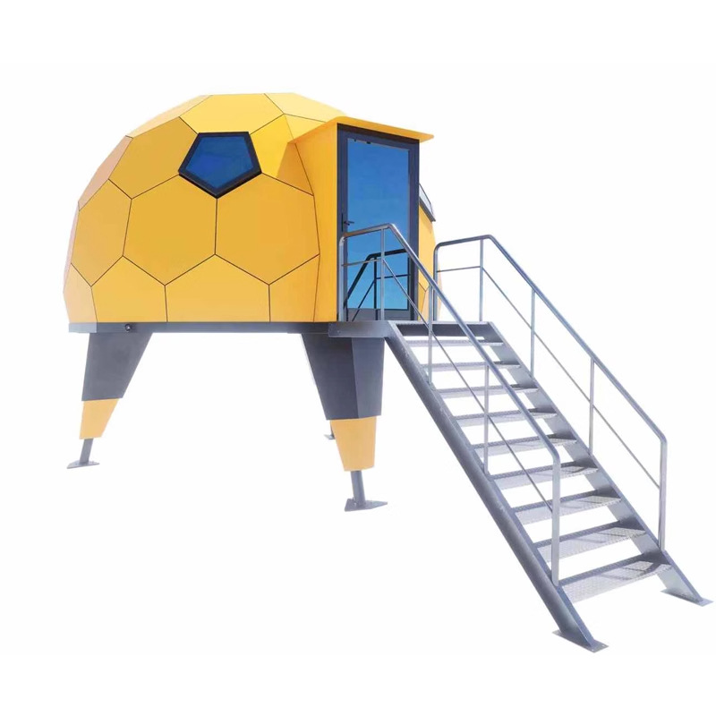 Camping al aire libre Apple Barn Red Residence Hotel Camping Movible Star-shaped Tent Espacial Cámara de Vidrio