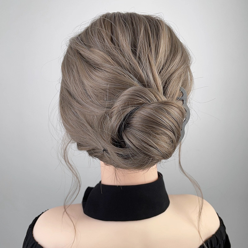 Cuatro dientes insertados pinzas de cabello para mujeres 2025 nuevo pellizco cabeza fija en forma de U pinzas de cabello pinzas de cabello joyas para el cabello