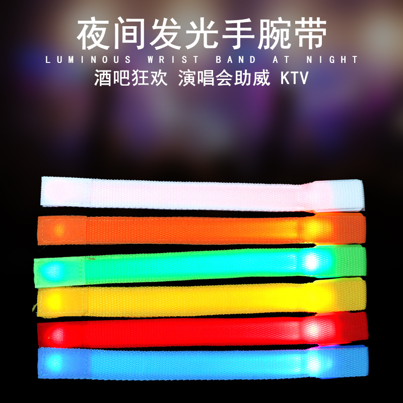 LED luminoso pulsera entretenimiento alegría flash apoyos dibujo diseño actividad tema elemento cinta LED correa de muñeca