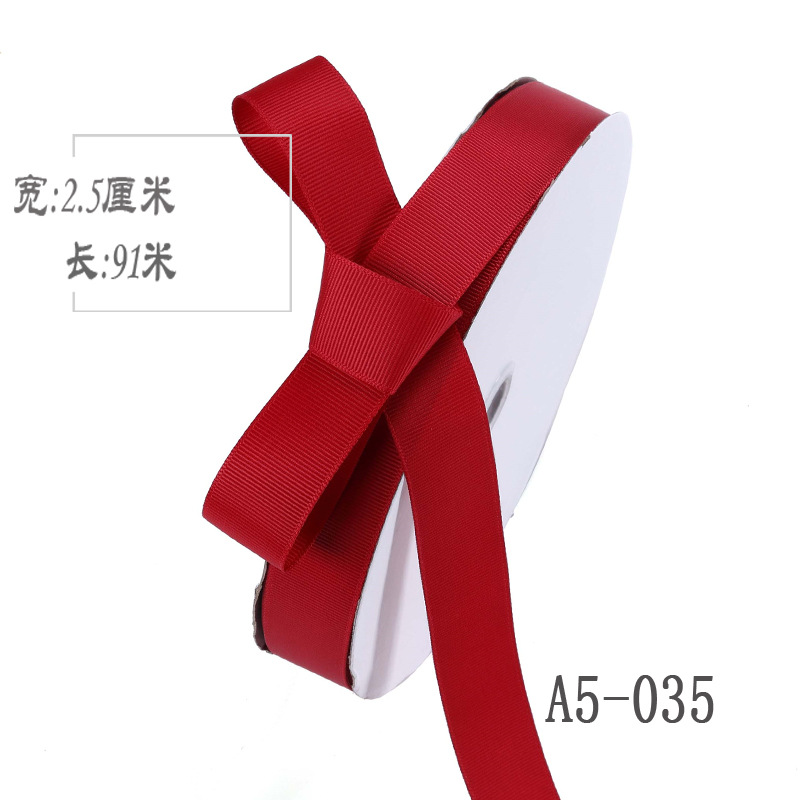 2,5 cm de alta densidad costilla cinta ramo de seda fruta caja de regalo embalaje color Ropa Accesorios hilo de unión cinta