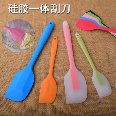 one All inclusive transparent silica gel scraper stir cream Butter rubber Spatula Cake baking scraper tool