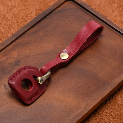 Cow Leather Case Vintage — Car key bag - wine-color-paragraph-b