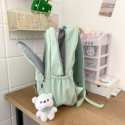 Junior High School Student Large Capacity Simple Style Bag for Girls, Versatile Casual Dual Shoulder Bag for College Students, New Ins Style High School Backpack