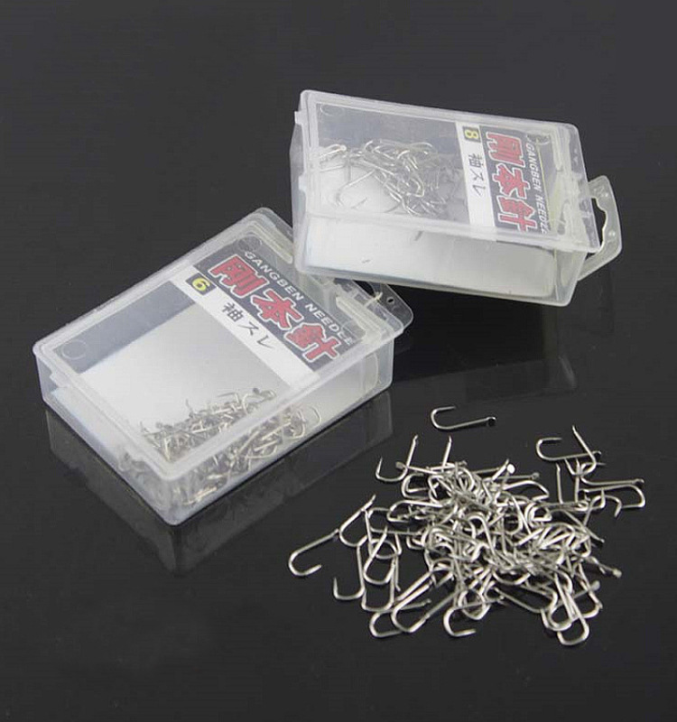 White Barbed-Free Fishing Hooks in Bulk, Boxed, Without Loop, for Fishing Tilapia and Crucian Carp, Wholesale