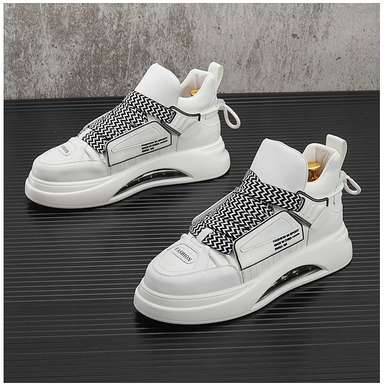 Herrenschuhe, kurze Herrenstiefel, trendige Freizeitschuhe, dicke Sohlen, kurze Jugendstiefel, modische High-Top-Sneaker, Martin-Stiefel für Herren_voghion.com