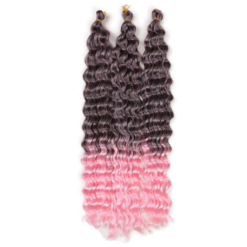 22 Inch Low Temperature Silk Deep Twist Crochet Hair Wavy Curly Hair Women's Long Curly Hair