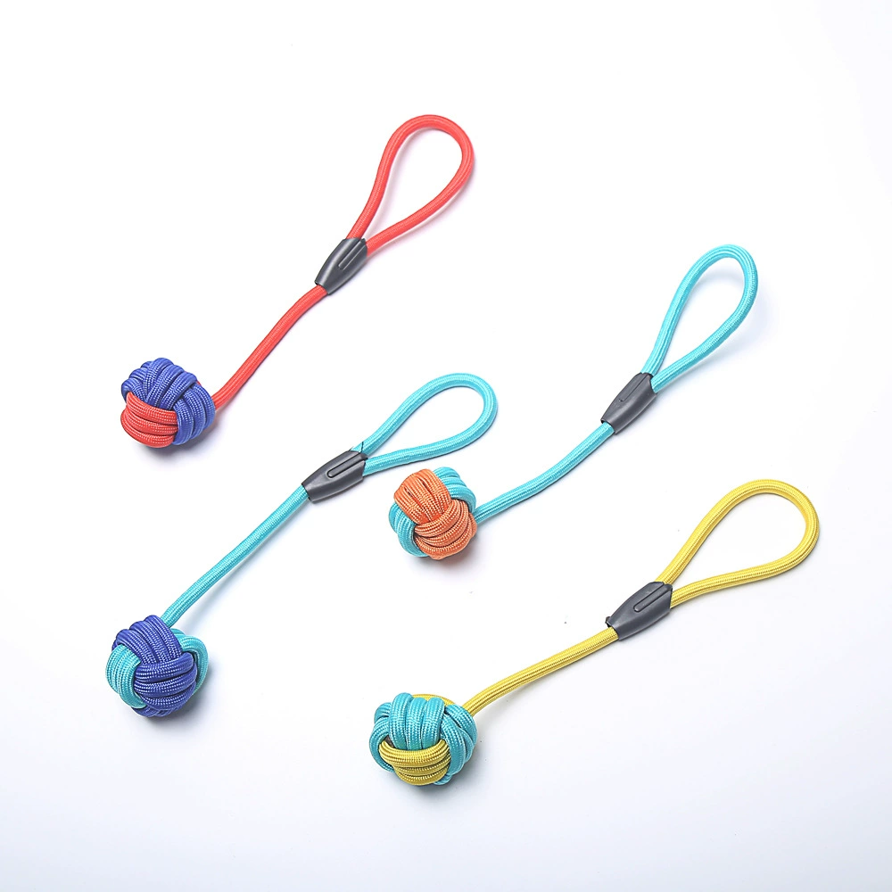 В наличии Amazon New Pet Toy Обрезанная веревка Висит Мяч Игрушка Собака Молярный Укус Игрушечный Мяч