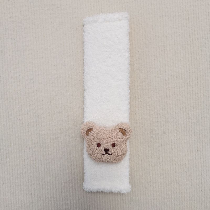 High Luxury Cartoon Safety Belt Cover, Lamb Velvet Bear Head, Personalized Car Extended Safety Belt Shoulder Cover, Classy and Cute