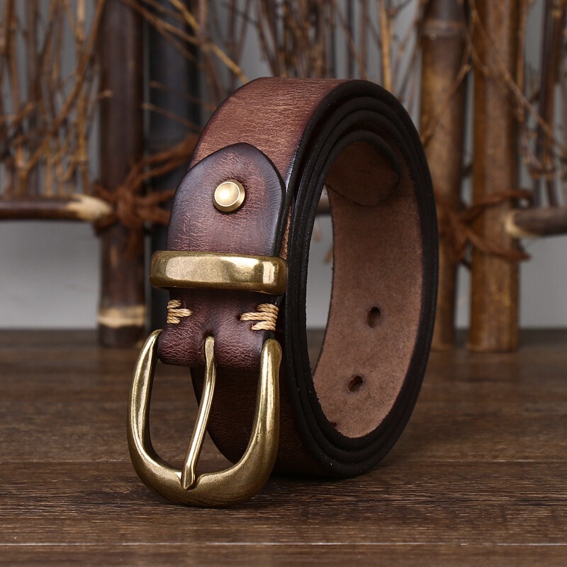 3.3CM Wide Fashion Belt Leather Pin Buckle Retro Old Korean All-match Men's and Women's Pants Belt Universal 3.3CM Wide Fashion Belt Leather Pin Buckle Retro Old Korean All-match Men's and Women's Pants Belt Universal
