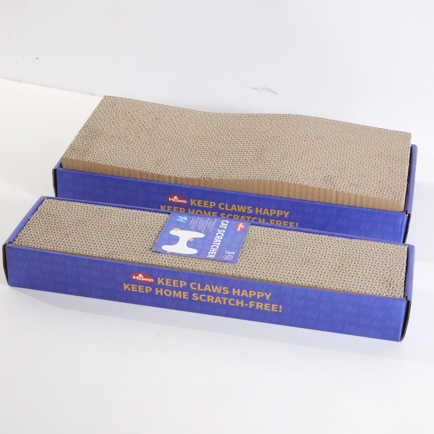 2 - en - 1 venta en caliente transfronteriza caja de papel corrugado gato agarrar tablero de dos piezas juegos de gatos pequeños para aliviar la aburrimiento tablero de garra de molienda