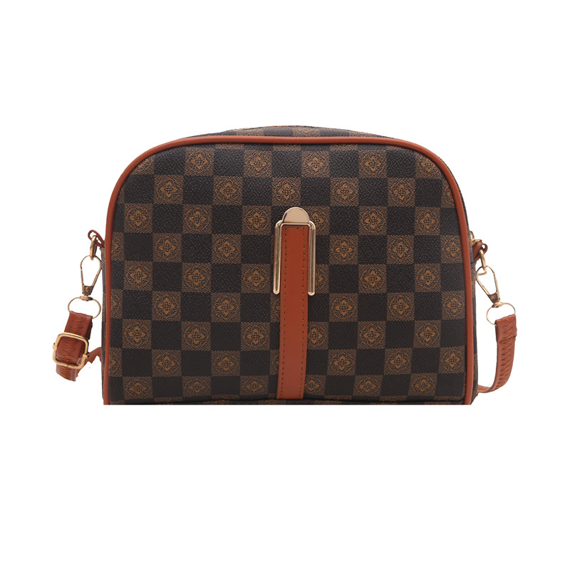 Mochila de moda vintage flores 2024, otoño y invierno nuevo mini bolso cuadrado simple, textura de estilo occidental, bolso de hombro.