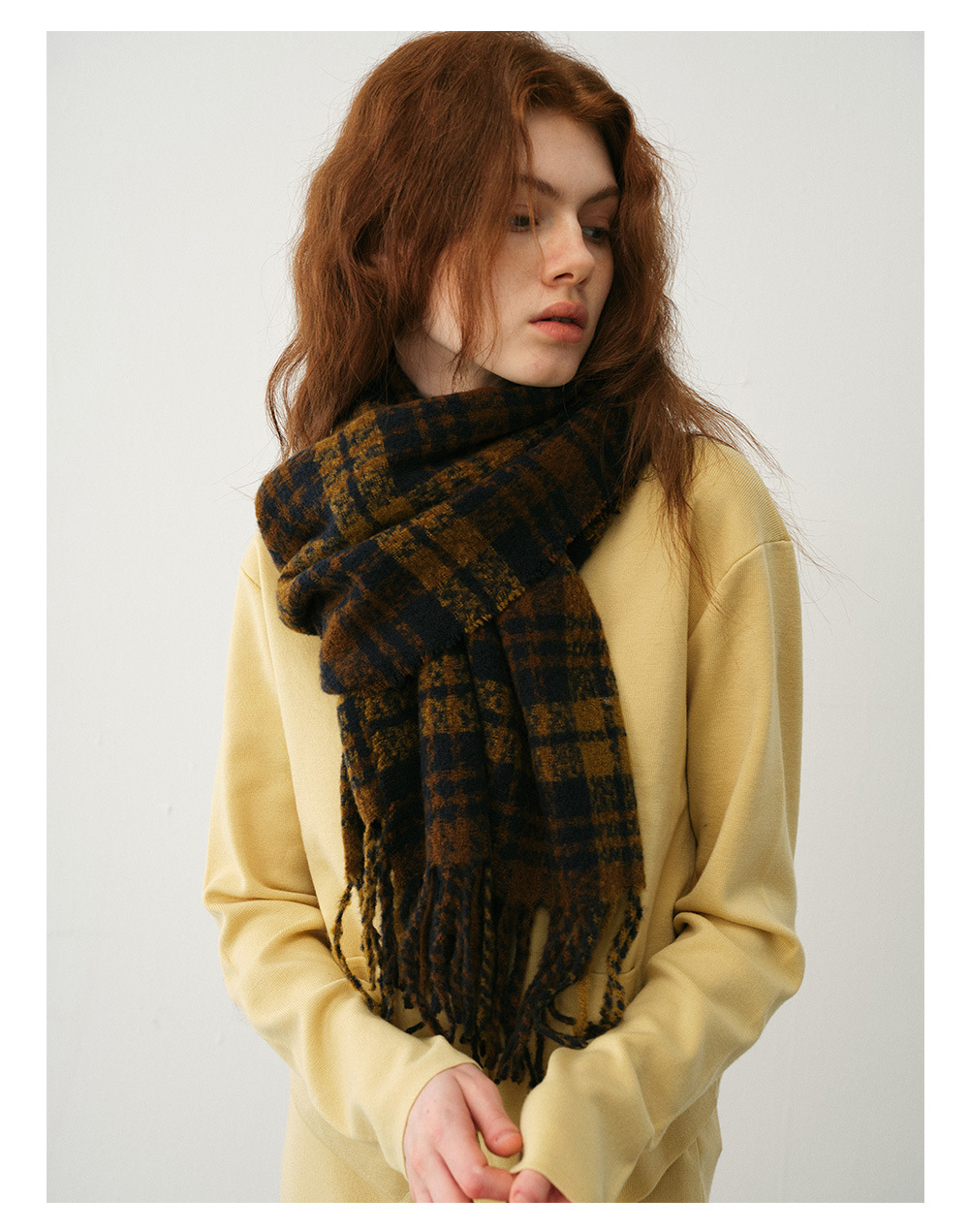 Damen Schal Aus Kaschmir-imitat Im Retro-design Für Den Winter_voghion.com