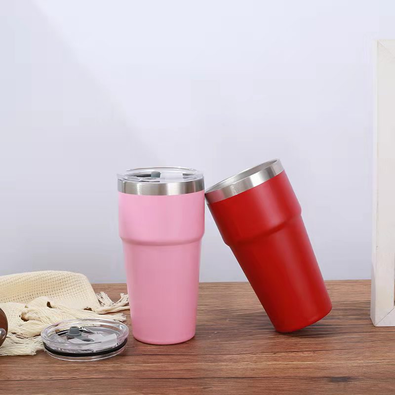 Comercio exterior nuevo acero inoxidable de doble capa 16oz taza de aislamiento caliente taza de automóvil portátil taza de café en stock