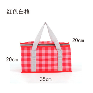 Ready Supply Amazon Picnic Ice Bag Plaid Insulated Lunch Bag Large Capacity Outdoor Portable Insulated Bag