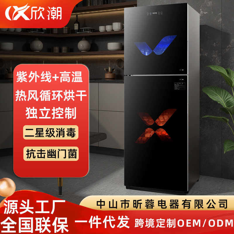 Drain-Free Disinfection Cabinet Household Vertical Double-Door Infrared High-Temperature Disinfection Cupboard Two-Star Hotel Kitchen Commercial
