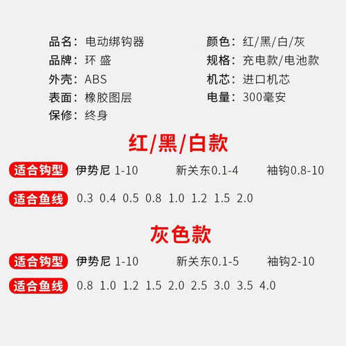 Huansheng Electric Hook Holder Fully Automatic Fast Fishing Hook Binder Fishing Gear Baitcasting Accessories Knot Tying Tool Line Binder