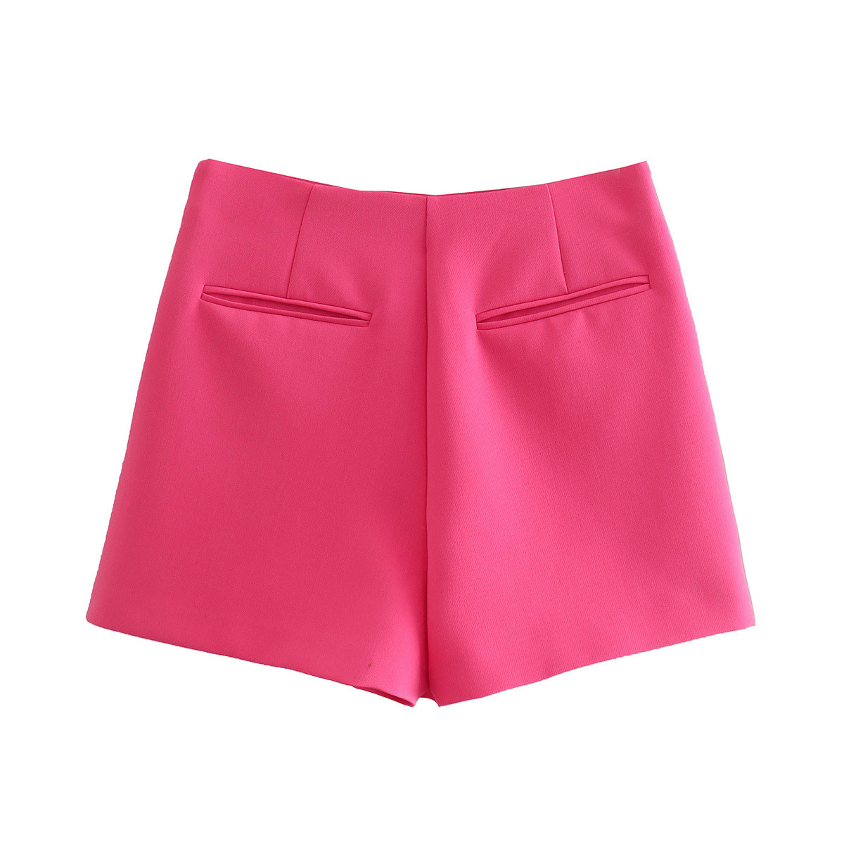 140g Weight Shorts Pants Length Polyester Fabric Type Mid Waist Waist Line Casual Pants Pants Type Inelastic Elasticity Daily Occasion Comfort Function Regular Fit Fit Type Solid Color Pattern Summer Season Women'S Gender Patchwork Design Streetwear Style Women's Daily Streetwear Solid Color Shorts Patchwork Casual Pants