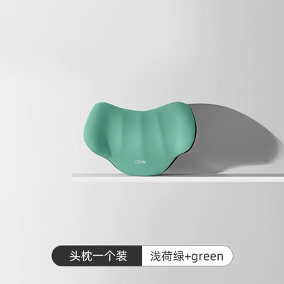 Waist support Neck Pillow Cushion Waist - antibacterial-silver-ion-skin-friendly-fabric-light-lotus-green-single-headrest