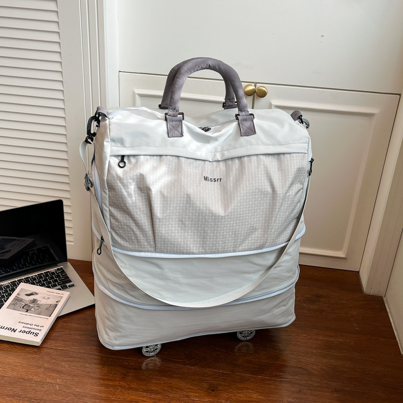 Travel Bag for Women with Wheels, Large Capacity Luggage Bag with Universal Wheels, Foldable Travel and Business Trip Bag with Dry and Wet Separation
