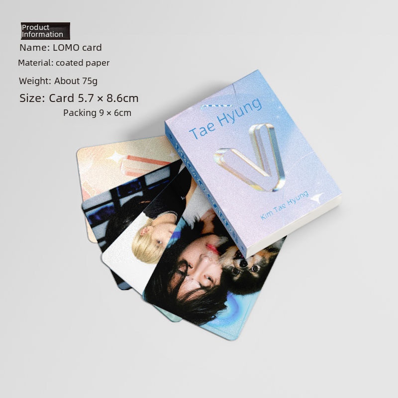 Golden Taehyun Small Card Boxed 55 Pieces 57x86mm Layover Album Star Laser Lomo Postcards
