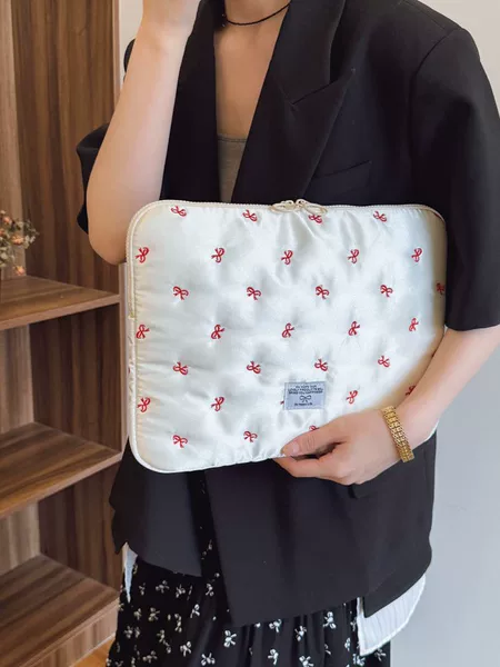 New Ins Notebook Shoulder Bag, Sweet and Versatile Computer Bag, Suitable for 11- 13-15inch Inner Bags
