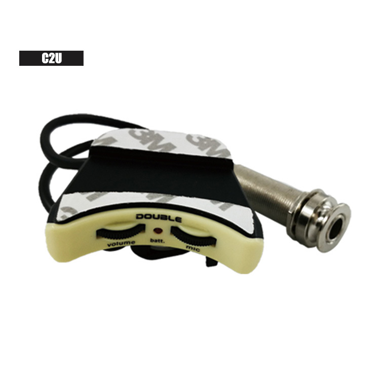 工厂批发double德博尤克里里拾音器吉他扩音器 免开孔安装picku