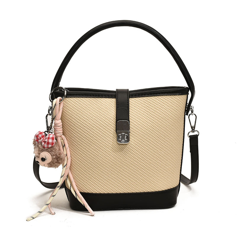 Comercio exterior transfronterizo retro bolso de cubo de mano de color 2025 nuevo nicho de alto nivel simple hombro bolso de mujer image 9