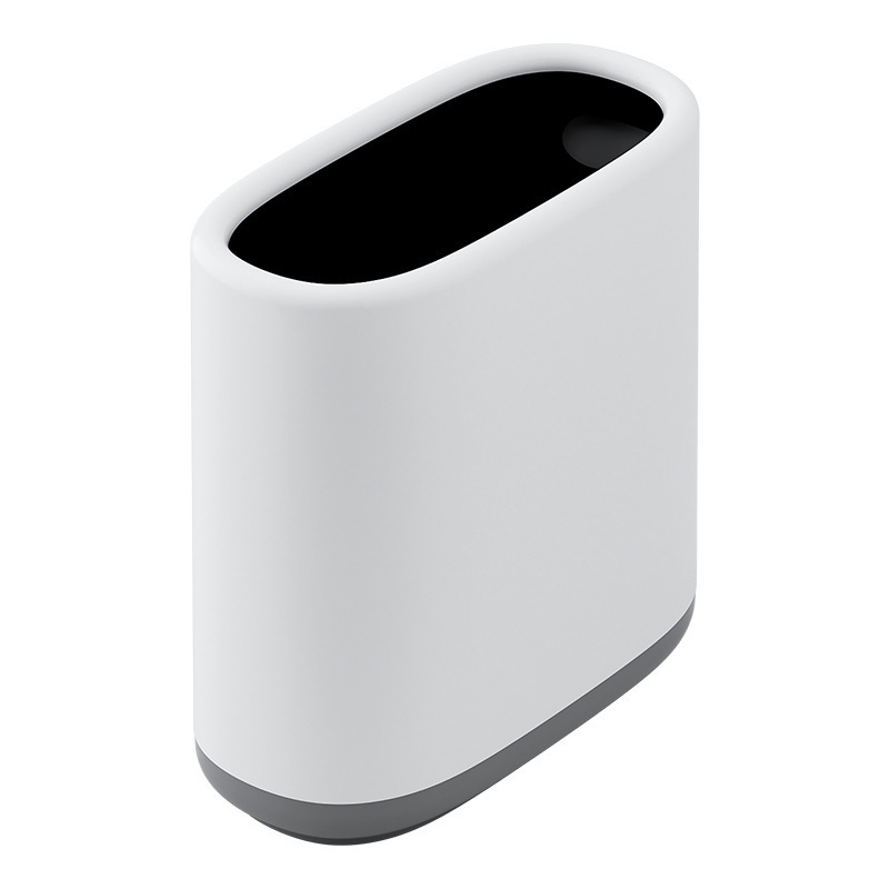가구 프레스 휴지통 거실 주방 슬릿 핸드 프레스 휴지통 화장실 뚜껑이 달린 좁은 쓰레기통