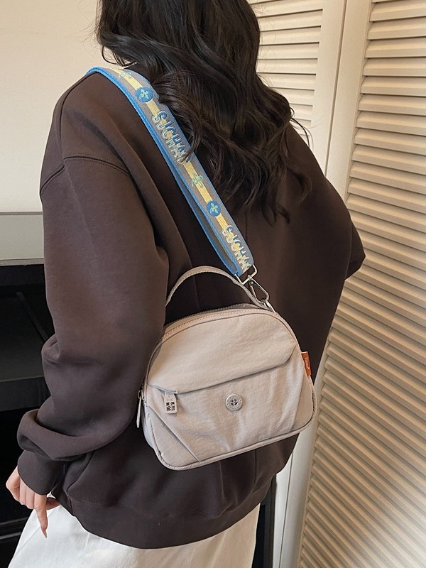 Bolso de moda coreano para mujeres 2026 nuevo bolso de nylon de moda, bolso casual de hombro ligero, bolso de mujer