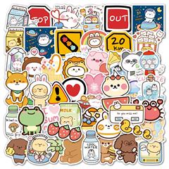 Cross-border cute stickers Korean ins style little bear rabbit girl animal girl heart account computer cartoon stickers