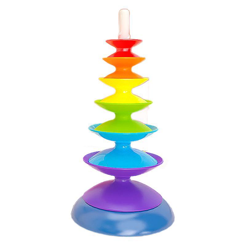 Círculo de apilamiento de arco iris para niños transfronterizos