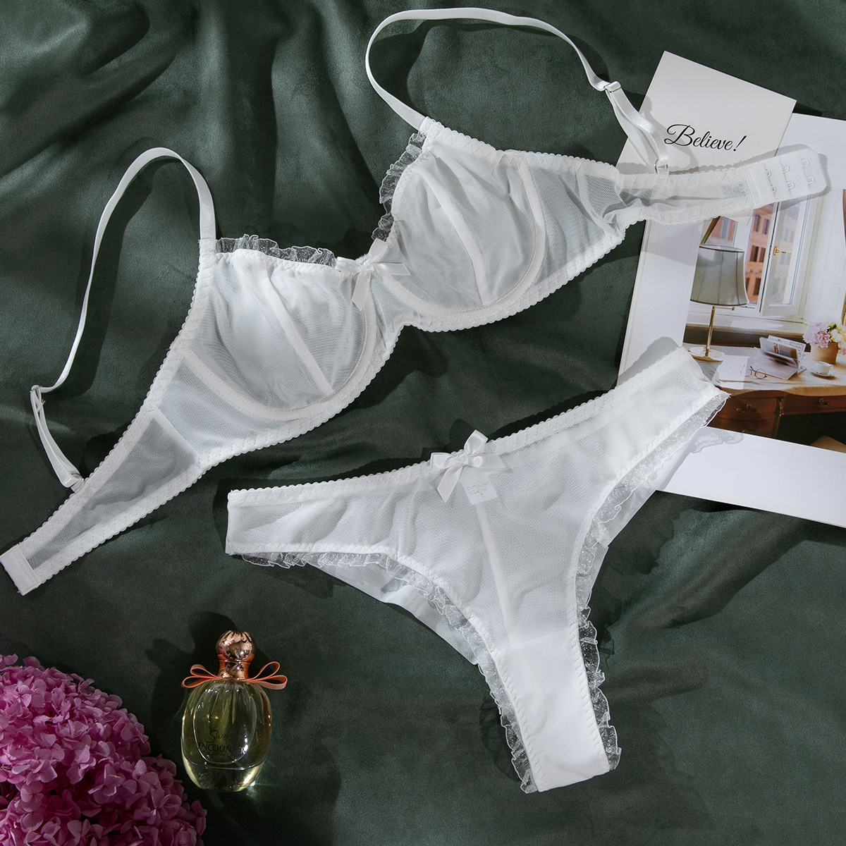 72g Weight Sexy Feel Of Sensation Sleeveless Sleeve Length Low Waist Panties Waist Briefs Panties Style Sexy Lingerie Lingerie Type Polyester, Mesh Yarn Fabric Type Sexy Lingerie Sets Sets Type Wireless Bra Bra Style 2 Pieces Set Quantity Daily Occasion Collarless Neckline Solid Color Pattern 3/4 Cup Bra Cup All Seasons Season Women's Gender Sexy Style Women's Sexy Solid Color Sexy Lingerie Sets Daily Wireless Bra Low Waist Briefs Sexy Lingerie 23