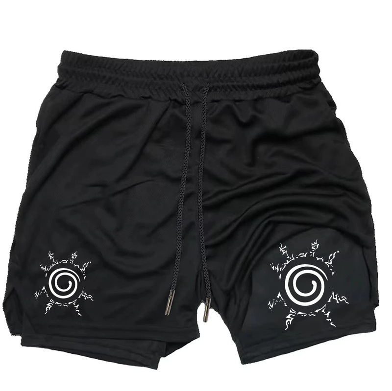 Men's Sports Shorts 2D Printed Breathable Quick-Drying Casual Two-In-One Sports Running Fitness Pants 2025 Summer Men's Sports Shorts 2D Printed Breathable Quick-Drying Casual Two-In-One Sports Running Fitness Pants 2025 Summer