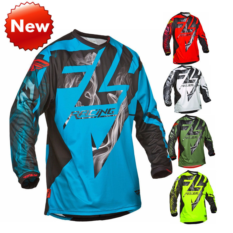 Cross-Border Wholesale New Fly Downhill Clothing Sweat-Wicking Quick-Drying Summer Long-Sleeved Mountain Bike Cycling Clothing Racing Clothing