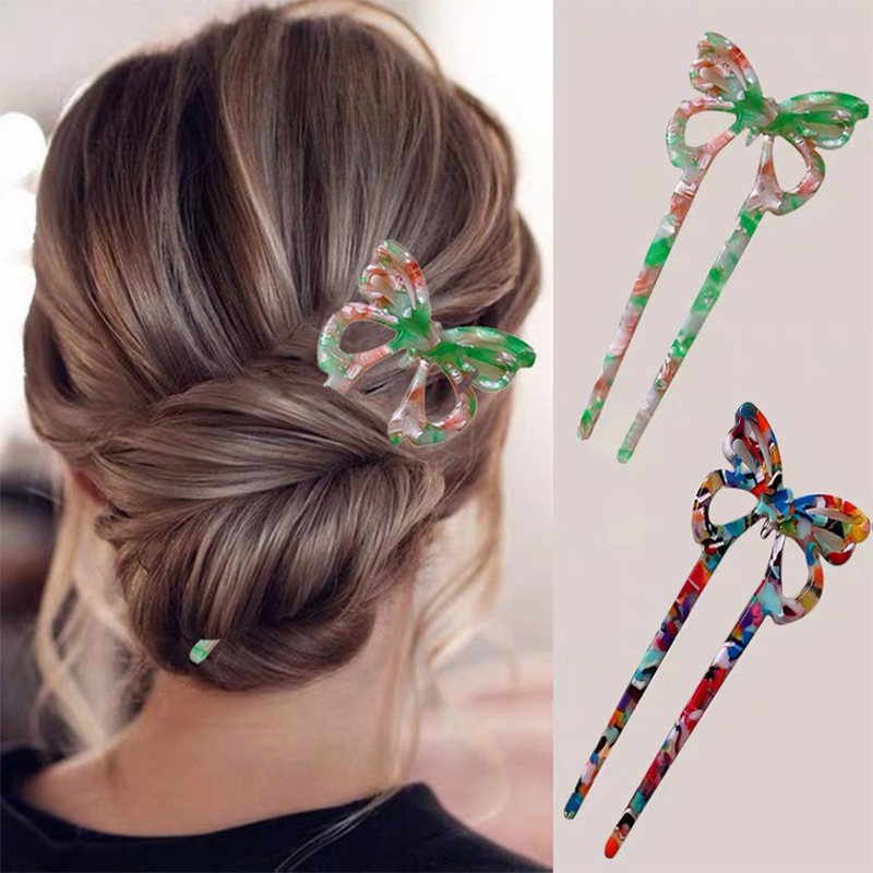 Fashion Bow Hairpin Female Updo Gadget Hair Clasp Retro Headdresspicture1