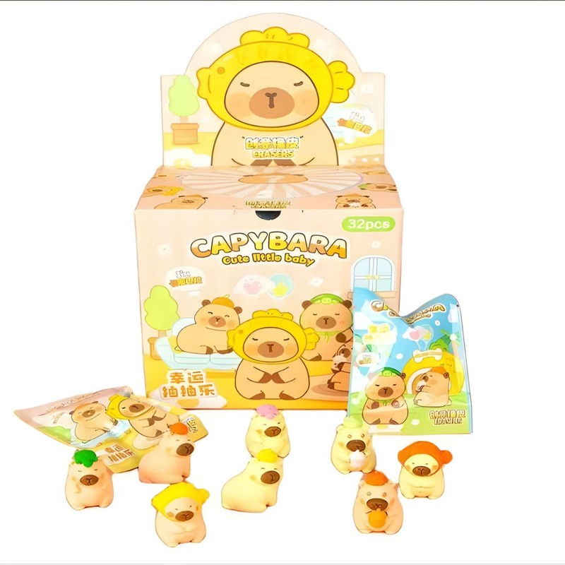 かわいいカピバラ消しゴム 小学生賞品 跡が残らない消しゴム 子供用文具消しゴム|undefined