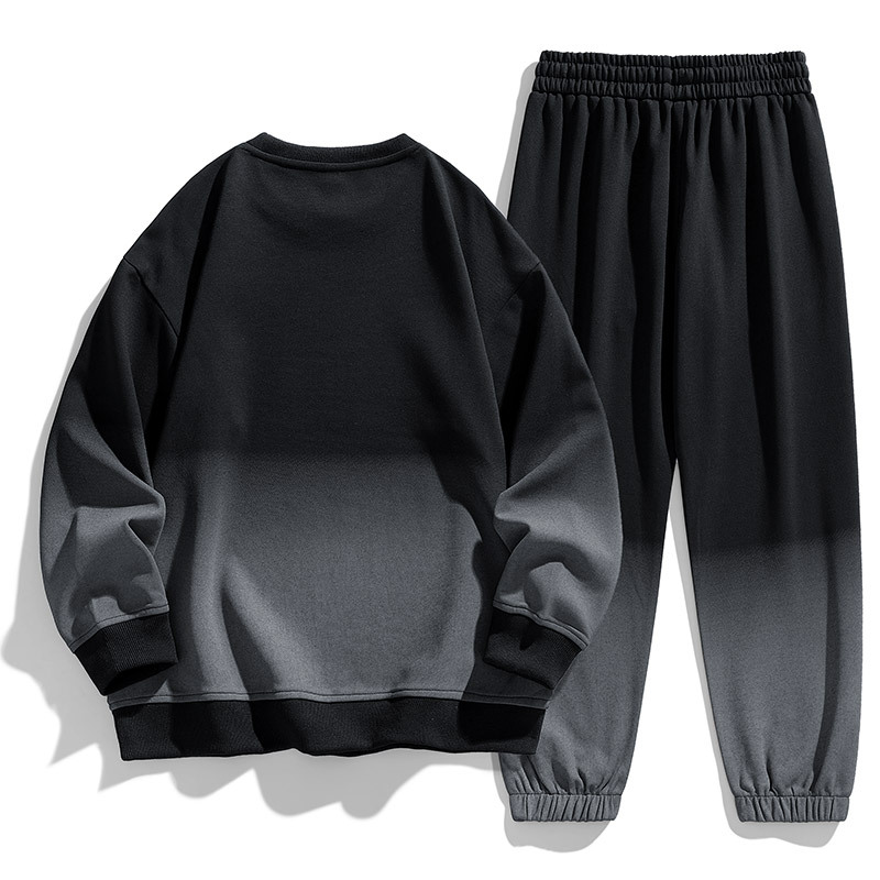 Men's Clothing style student sweatshirt suit for men, spring and autumn casual loose trendy set with leggings pants, handsome two piece set_voghion.com