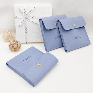 Customized Special Packaging Bag for Bracelets with Side Edges, Jewelry Anti-Oxidation Envelope Bag, Beauty Stick Scraping Board Cloth Bag