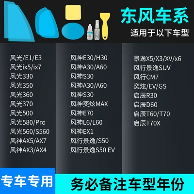 Rearview mirror rainproof sticker — Window Glass High Definition - dongfeng-full-series-complete-set-of-5-pieces-remark-model-year