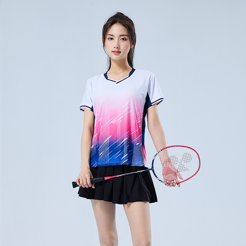 Nuevos trajes deportivos de bádminton se pueden imprimir ropa de entrenamiento ropa de voleibol de aire secado rápido ping-pong 1503