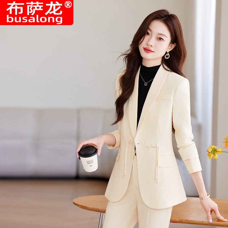 2025 New Busalong Women's Long-Sleeved Professional Suit and Trousers Formal Work Suit 8913