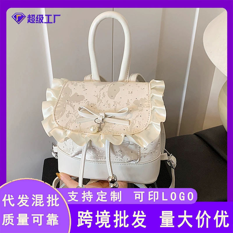 Стильный балетный рюкзак для студентов, ручная работа, лето 2025, новый, милый, простой, модный, с бантом