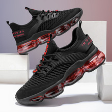 运动鞋男亚马逊跨境全掌气垫大码轻便运休闲鞋晋江冷粘男士鞋子