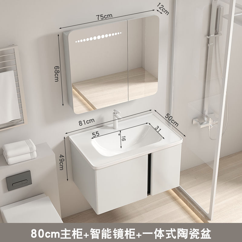 Aceite de acero inoxidable engrosada redondeado lavabo baño combinación simple lavado cerámica integrado Baño