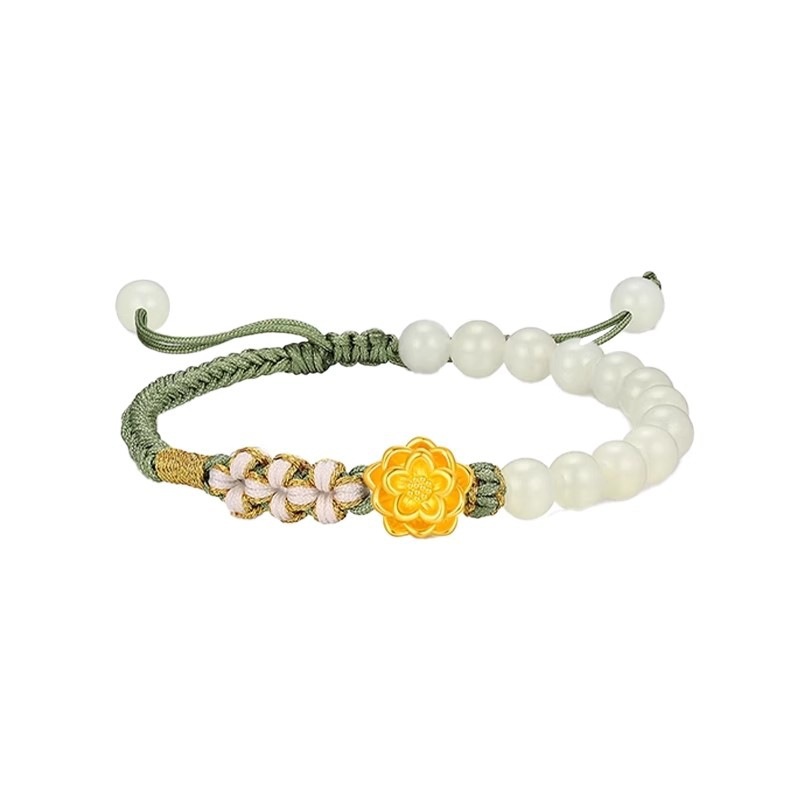 999 순금 연꽃 팔찌 [얇고 가벼운 스타일]